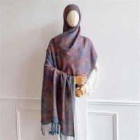 Reversible Soft Pashmina Shawl & Scarf for Women, Jacquard Brocade, Shawl, Sarong or Head Wraps