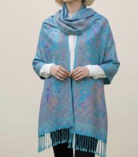 Reversible Soft Pashmina Shawl & Scarf for Women, Jacquard Brocade, Shawl, Sarong or Head Wraps