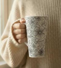 Latte 17oz Ceramic Mug - Coffee or Tea Cup, Extra Tall