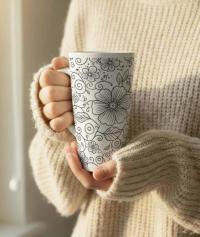 Latte 17oz Ceramic Mug - Coffee or Tea Cup, Extra Tall