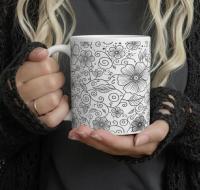 Floral Cups -  Large and Small Ceramic Mugs