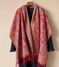 Reversible Soft Pashmina Shawl & Scarf for Women, Jacquard Brocade, Shawl, Sarong or Head Wraps