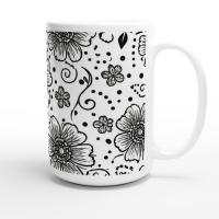 Floral Cups -  Large and Small Ceramic Mugs