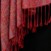 Reversible Soft Pashmina Shawl & Scarf for Women, Jacquard Brocade, Shawl, Sarong or Head Wraps