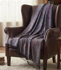 Reversible Soft Pashmina Shawl & Scarf for Women, Jacquard Brocade, Shawl, Sarong or Head Wraps