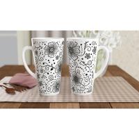Latte 17oz Ceramic Mug - Coffee or Tea Cup, Extra Tall