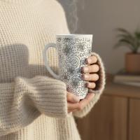 Latte 17oz Ceramic Mug - Coffee or Tea Cup, Extra Tall