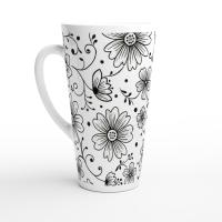 Latte 17oz Ceramic Mug - Coffee or Tea Cup, Extra Tall