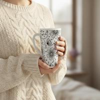 Latte 17oz Ceramic Mug - Coffee or Tea Cup, Extra Tall