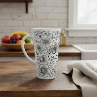 Latte 17oz Ceramic Mug - Coffee or Tea Cup, Extra Tall