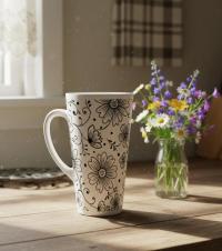 Latte 17oz Ceramic Mug - Coffee or Tea Cup, Extra Tall