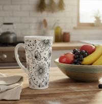 Latte 17oz Ceramic Mug - Coffee or Tea Cup, Extra Tall