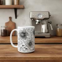 Floral Cups -  Large and Small Ceramic Mugs