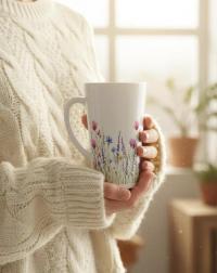 Latte 17oz Ceramic Mug - Coffee or Tea Cup, Extra Tall