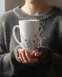 Latte 17oz Ceramic Mug - Coffee or Tea Cup, Extra Tall