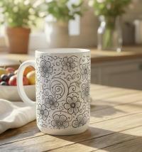 Floral Cups -  Large and Small Ceramic Mugs