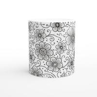 Floral Cups -  Large and Small Ceramic Mugs