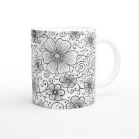 Floral Cups -  Large and Small Ceramic Mugs