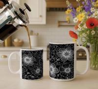 Floral Cups -  Large and Small Ceramic Mugs