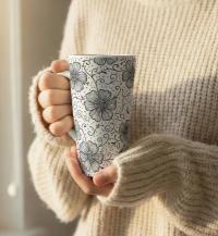 Latte 17oz Ceramic Mug - Coffee or Tea Cup, Extra Tall