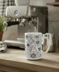 Floral Cups -  Large and Small Ceramic Mugs