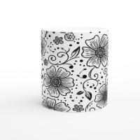 Floral Cups -  Large and Small Ceramic Mugs