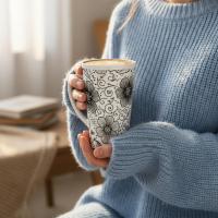 Latte 17oz Ceramic Mug - Coffee or Tea Cup, Extra Tall