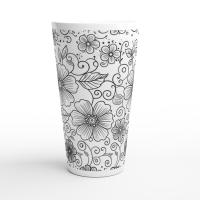 Latte 17oz Ceramic Mug - Coffee or Tea Cup, Extra Tall