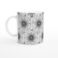 Floral Cups -  Large and Small Ceramic Mugs