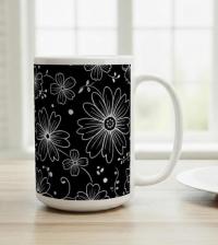 Floral Cups -  Large and Small Ceramic Mugs