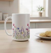 Floral Cups -  Large and Small Ceramic Mugs