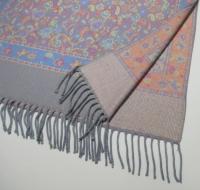 Reversible Soft Pashmina Shawl & Scarf for Women, Jacquard Brocade, Shawl, Sarong or Head Wraps