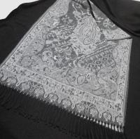 Reversible Soft Pashmina Shawl & Scarf for Women, Jacquard Brocade, Shawl, Sarong or Head Wraps