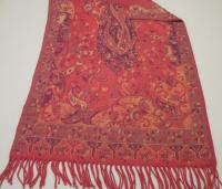 Reversible Soft Pashmina Shawl & Scarf for Women, Jacquard Brocade, Shawl, Sarong or Head Wraps