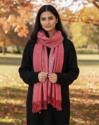 Reversible Soft Pashmina Shawl & Scarf for Women, Jacquard Brocade, Shawl, Sarong or Head Wraps