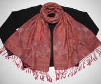 Reversible Soft Pashmina Shawl & Scarf for Women, Jacquard Brocade, Shawl, Sarong or Head Wraps