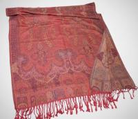 Reversible Soft Pashmina Shawl & Scarf for Women, Jacquard Brocade, Shawl, Sarong or Head Wraps
