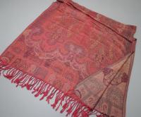 Reversible Soft Pashmina Shawl & Scarf for Women, Jacquard Brocade, Shawl, Sarong or Head Wraps