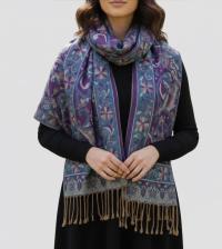 Reversible Soft Pashmina Shawl & Scarf for Women, Jacquard Brocade, Shawl, Sarong or Head Wraps