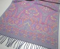 Reversible Soft Pashmina Shawl & Scarf for Women, Jacquard Brocade, Shawl, Sarong or Head Wraps