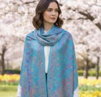 Reversible Soft Pashmina Shawl & Scarf for Women, Jacquard Brocade, Shawl, Sarong or Head Wraps