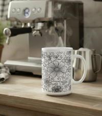 Floral Cups -  Large and Small Ceramic Mugs