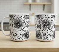 Floral Cups -  Large and Small Ceramic Mugs
