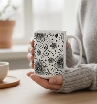 Floral Cups -  Large and Small Ceramic Mugs