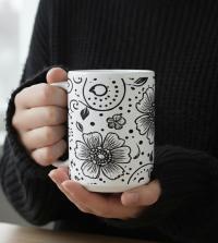 Floral Cups -  Large and Small Ceramic Mugs