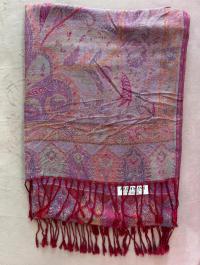Reversible Soft Pashmina Shawl & Scarf for Women, Jacquard Brocade, Shawl, Sarong or Head Wraps
