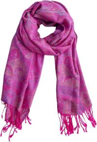 Reversible Soft Pashmina Shawl & Scarf for Women, Jacquard Brocade, Shawl, Sarong or Head Wraps