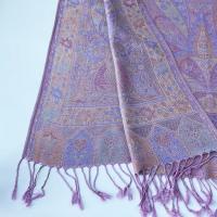 Reversible Soft Pashmina Shawl & Scarf for Women, Jacquard Brocade, Shawl, Sarong or Head Wraps