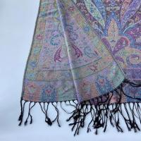 Reversible Soft Pashmina Shawl & Scarf for Women, Jacquard Brocade, Shawl, Sarong or Head Wraps