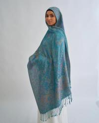 Reversible Soft Pashmina Shawl & Scarf for Women, Jacquard Brocade, Shawl, Sarong or Head Wraps